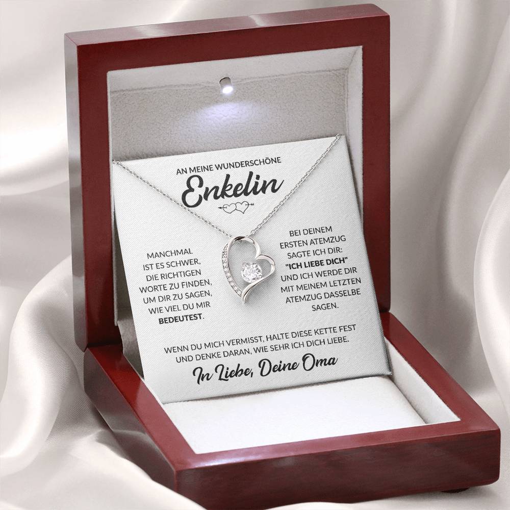 Enkelin Geschenk von Oma - Herzkette