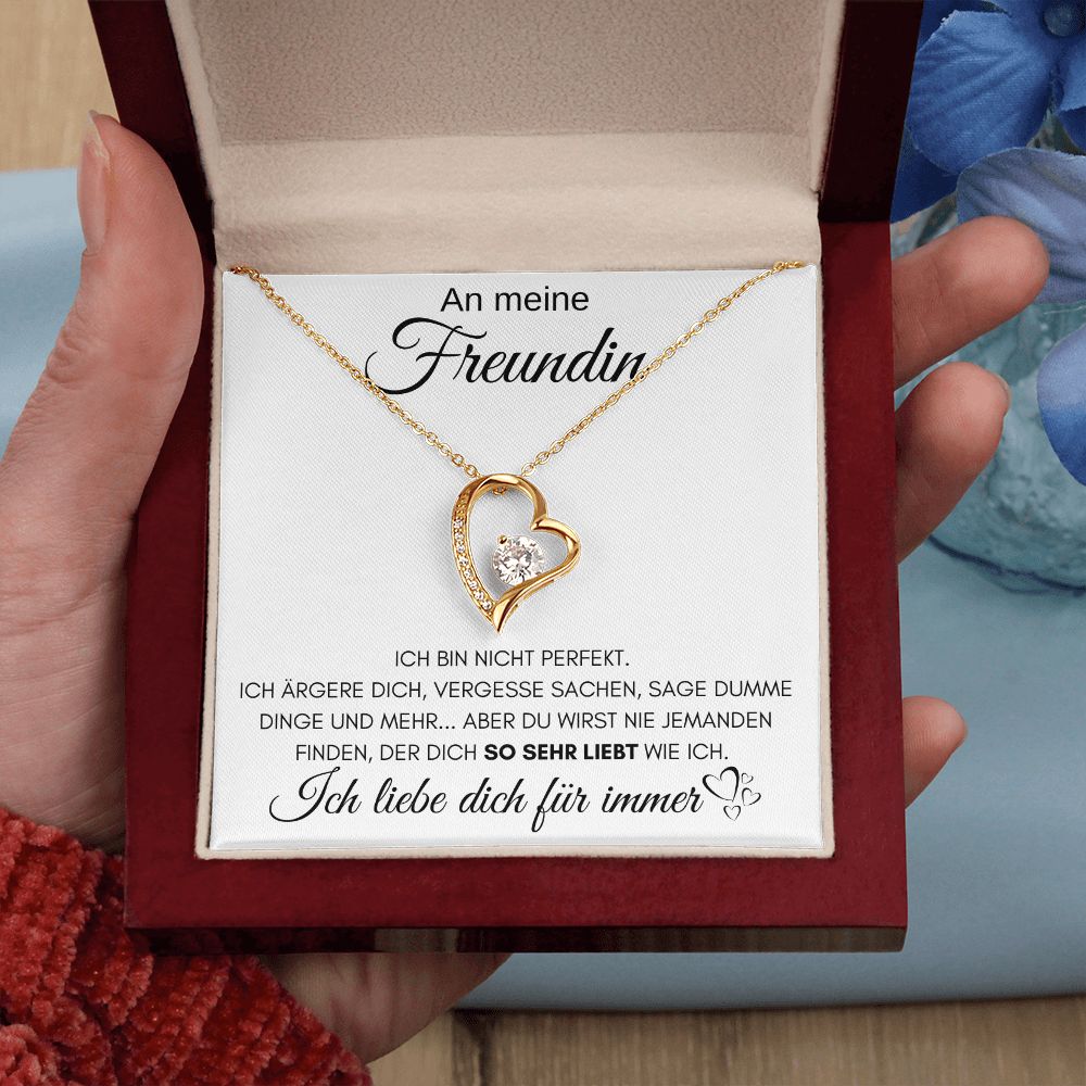 An meine Freundin "Ich liebe dich für immer" - Luxus Halskette