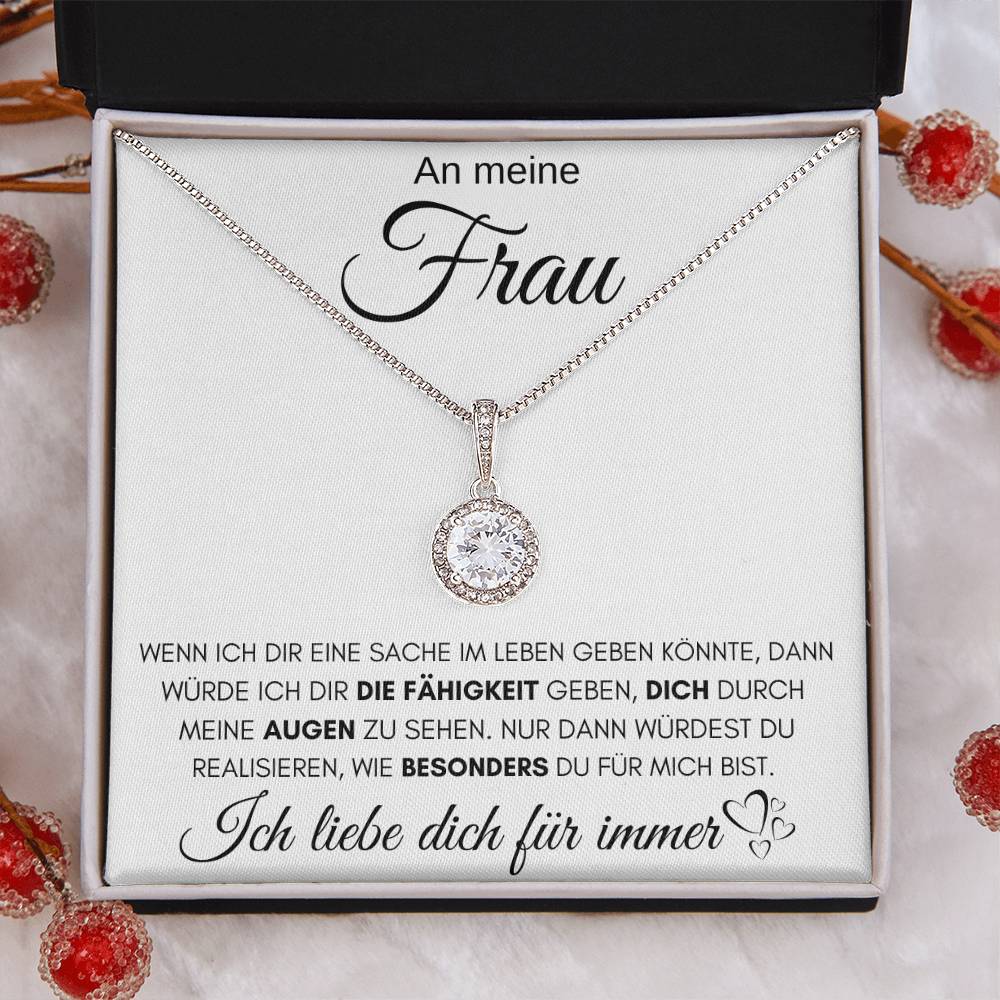 An meine Frau "Fähigkeit Geben" - Kristall Halskette