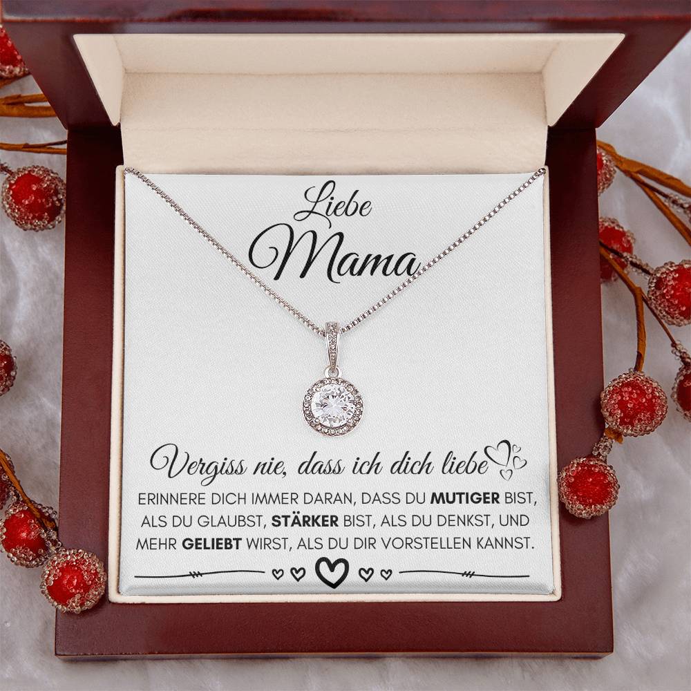 Liebe Mama "Erinnere Dich" - Kristall Halskette