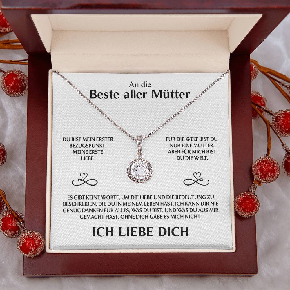 An die beste aller Mütter - Kristall Halskette