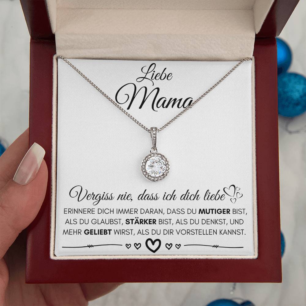 Liebe Mama "Erinnere Dich" - Kristall Halskette