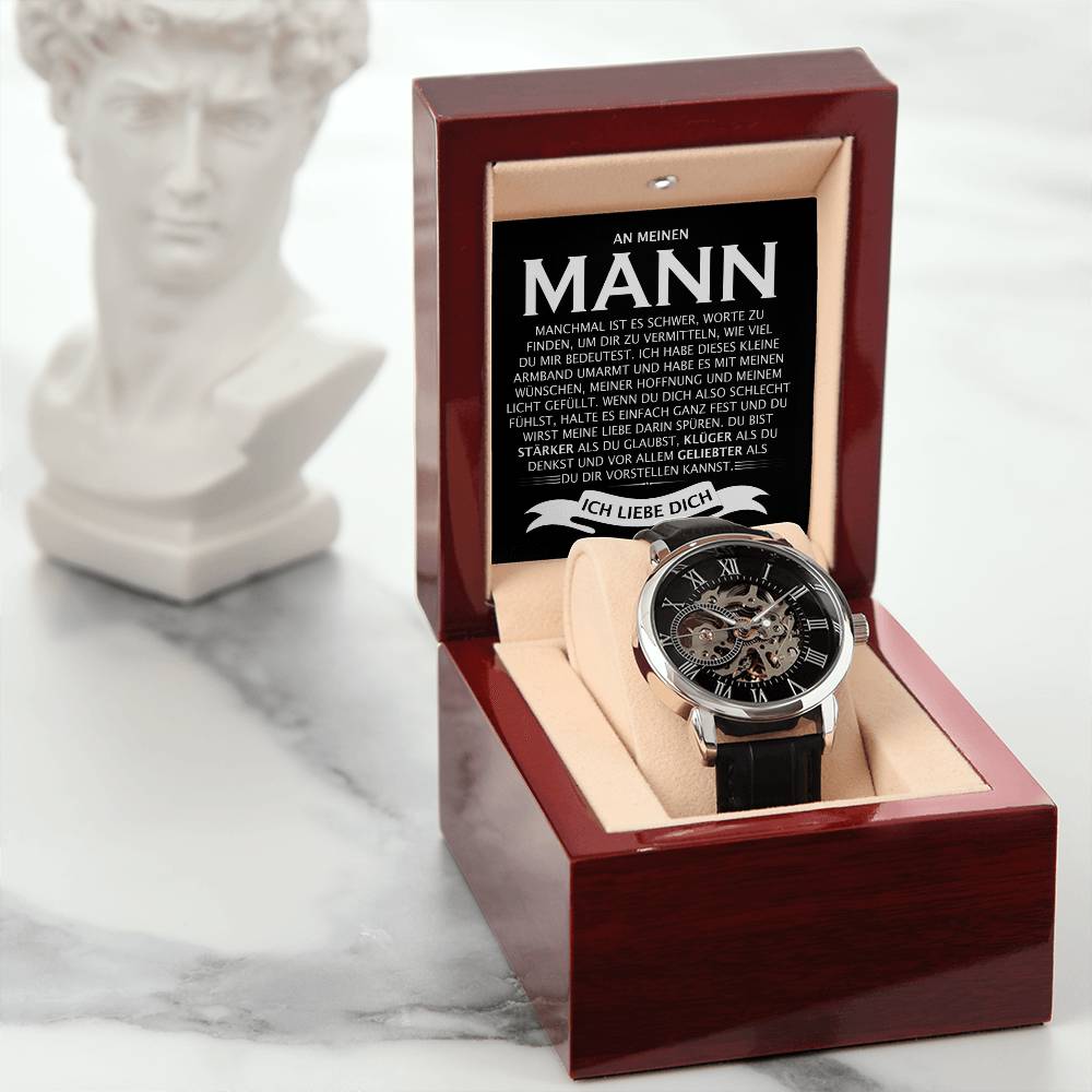 An meinen Mann - Skelettarmbanduhr