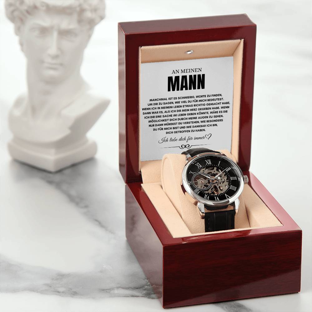 An meinen Mann - Skelettarmbanduhr