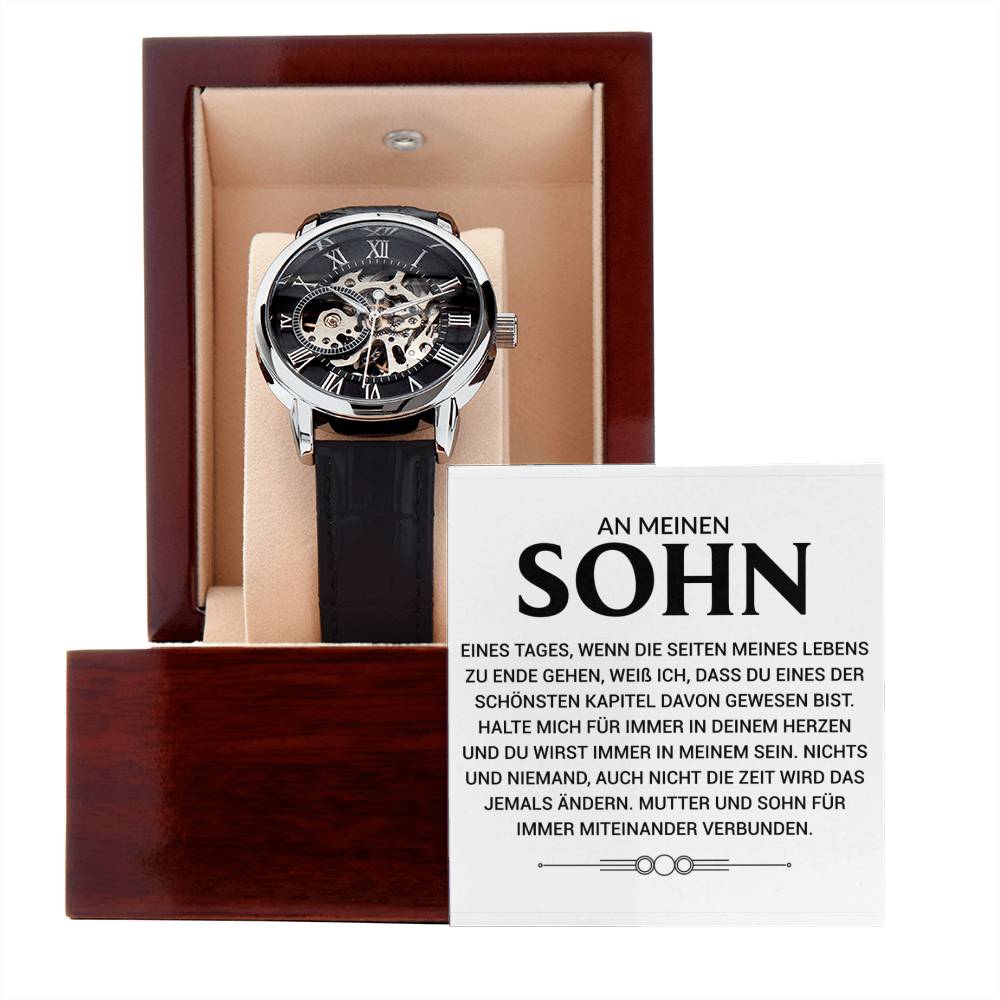 Mutter und Sohn - Skelettarmbanduhr