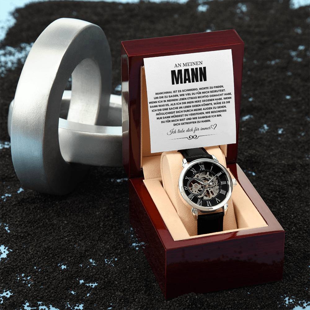 An meinen Mann - Skelettarmbanduhr