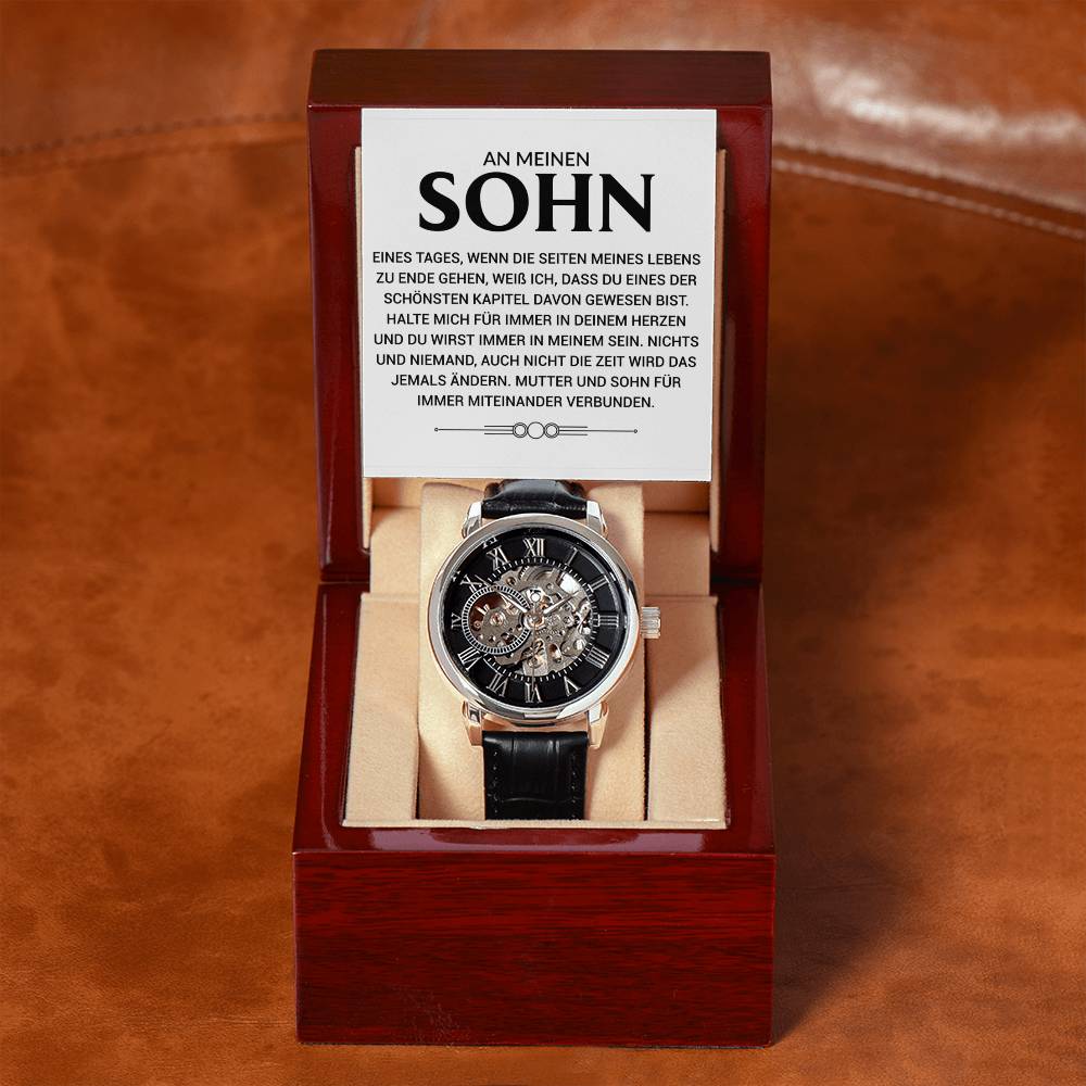 Mutter und Sohn - Skelettarmbanduhr