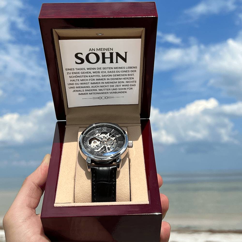 Mutter und Sohn - Skelettarmbanduhr