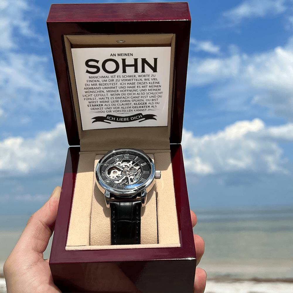 An meinen Sohn - Skelettarmbanduhr