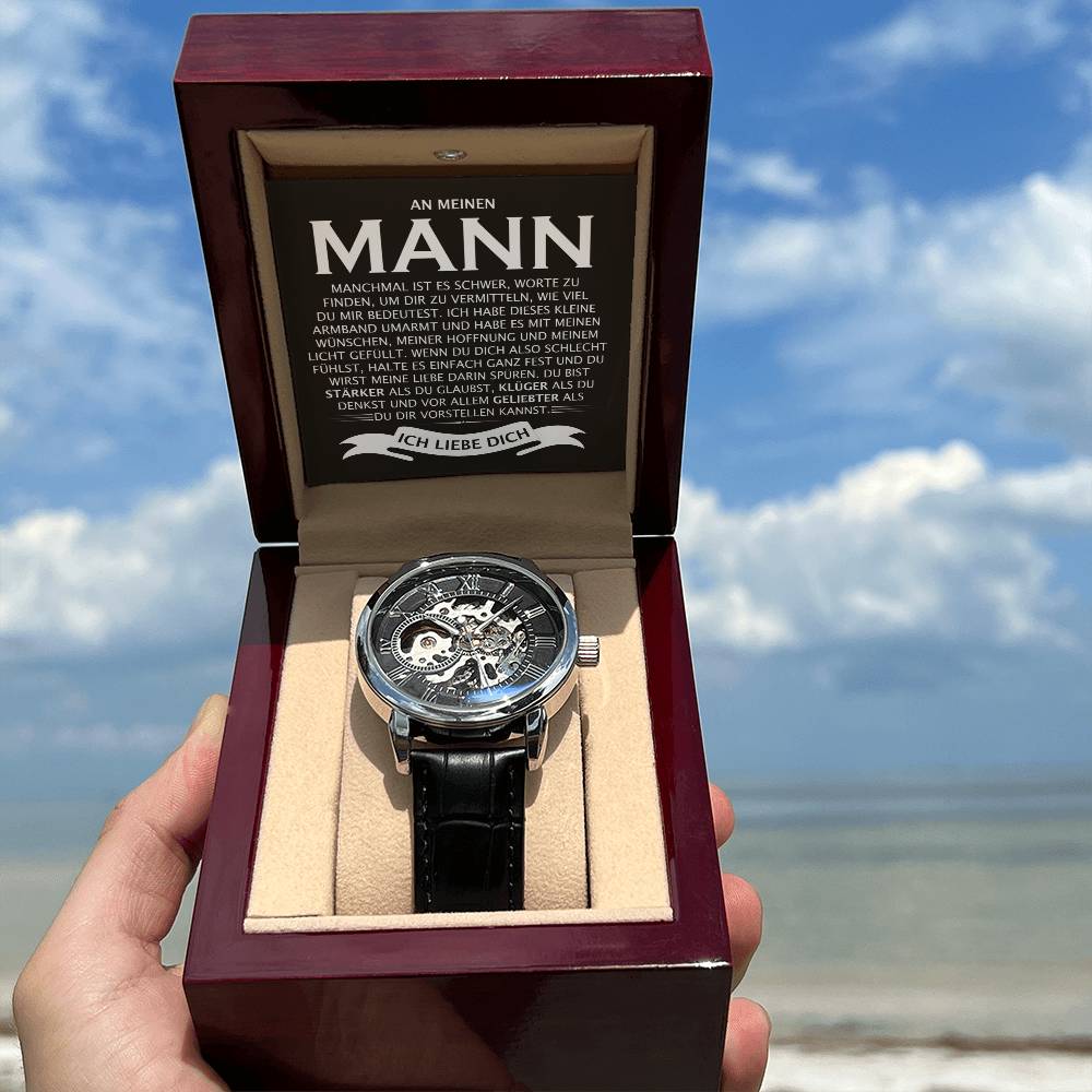 An meinen Mann - Skelettarmbanduhr