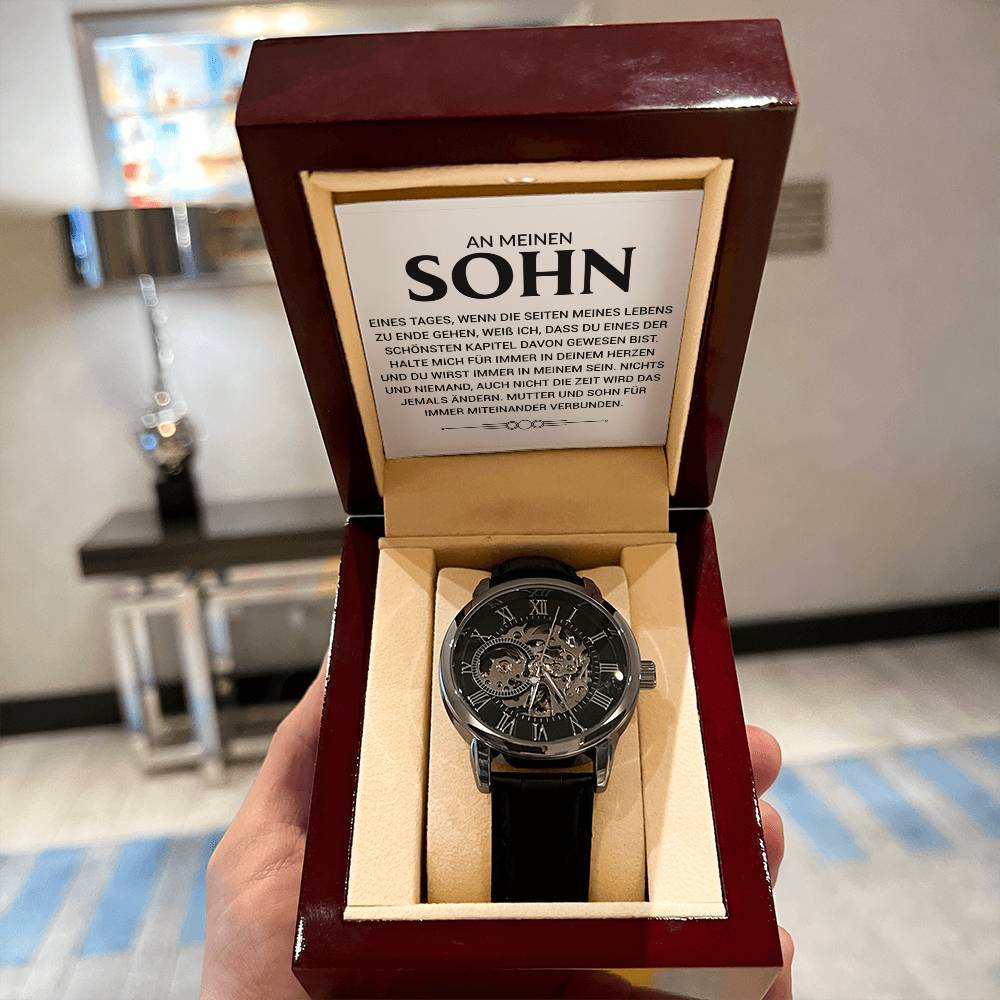Mutter und Sohn - Skelettarmbanduhr