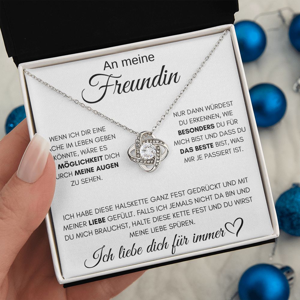 An meine Freundin "das Beste" - Love Knot Halskette