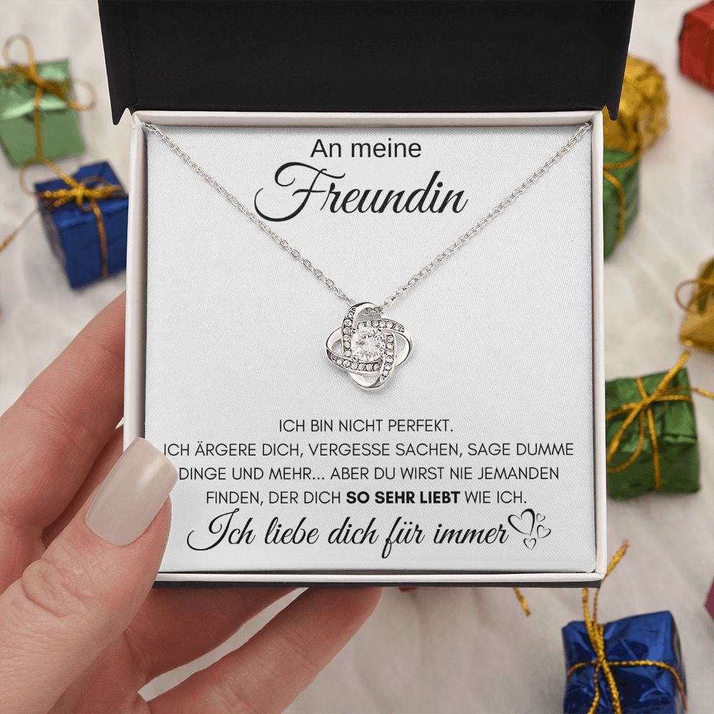 An meine Freundin "Ich liebe dich für immer" - Love Knot Halskette