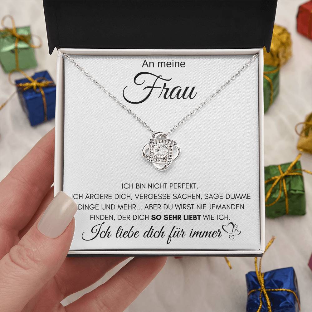 An meine Frau "Ich liebe dich für immer" - Love Knot Halskette