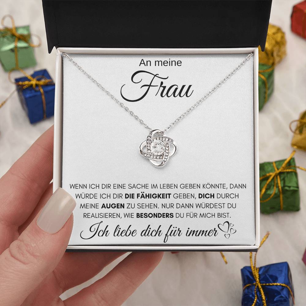 An meine Frau "Fähigkeit Geben" - Love Knot Halskette