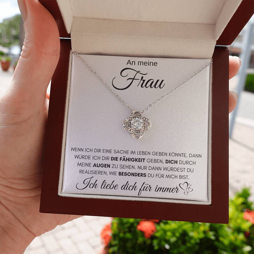 An meine Frau "Fähigkeit Geben" - Love Knot Halskette