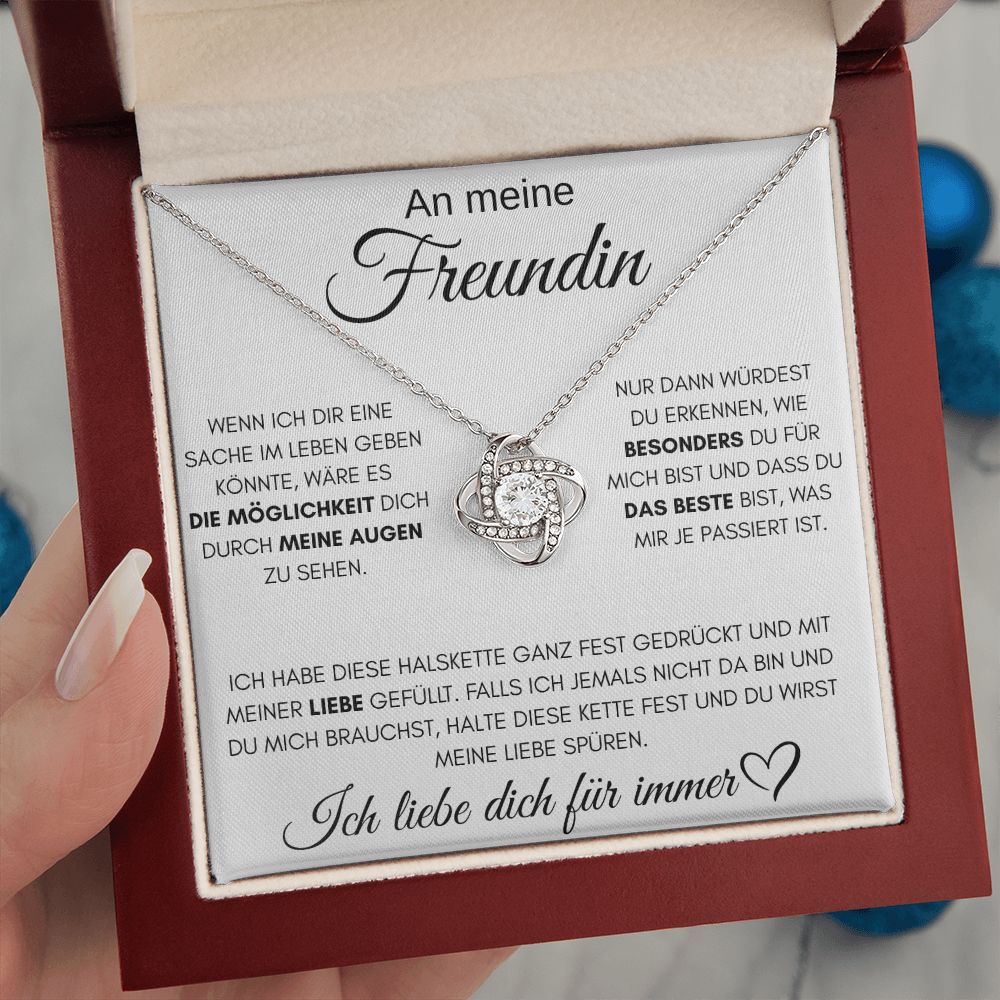 An meine Freundin "das Beste" - Love Knot Halskette
