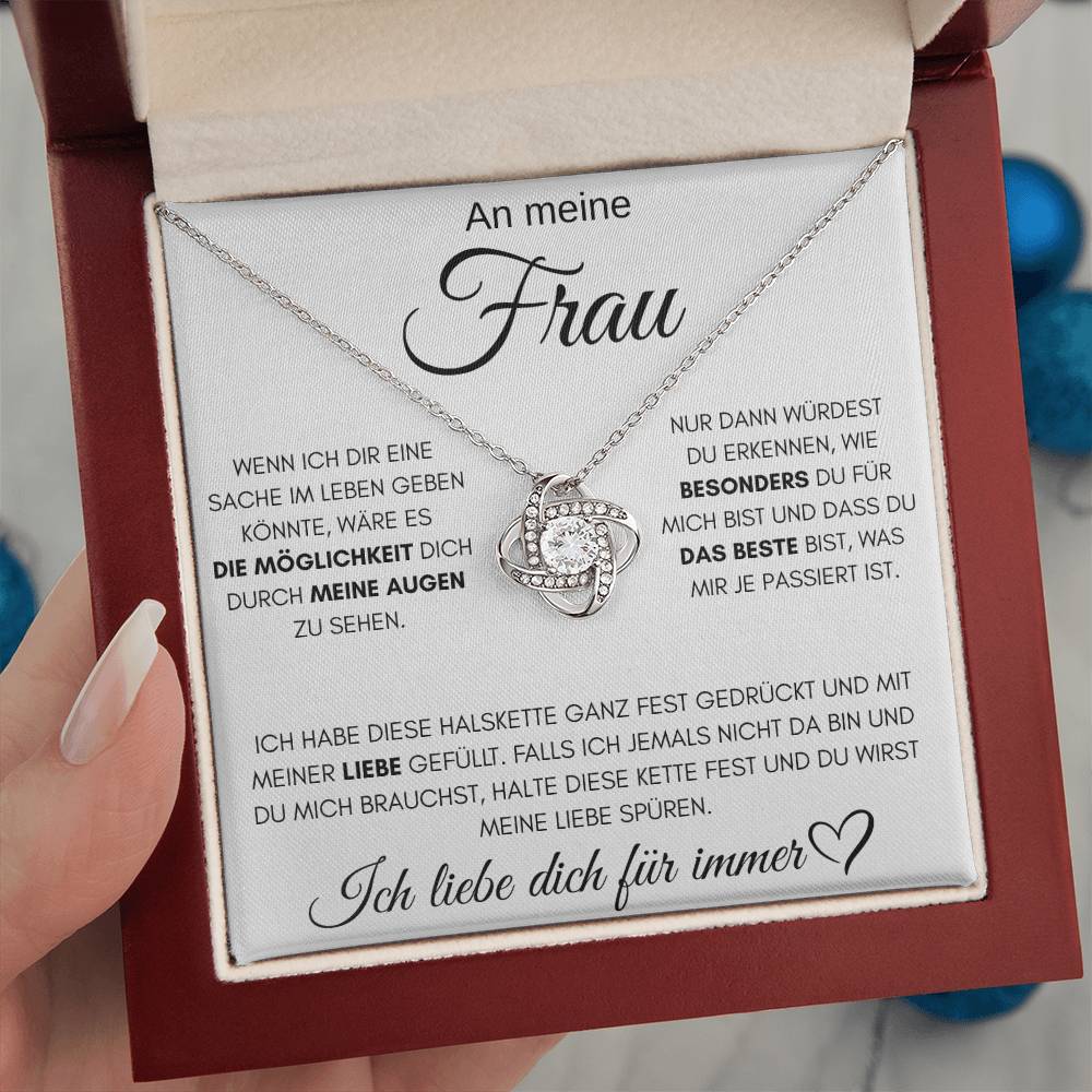 An meine Frau "das Beste" - Love Knot Halskette