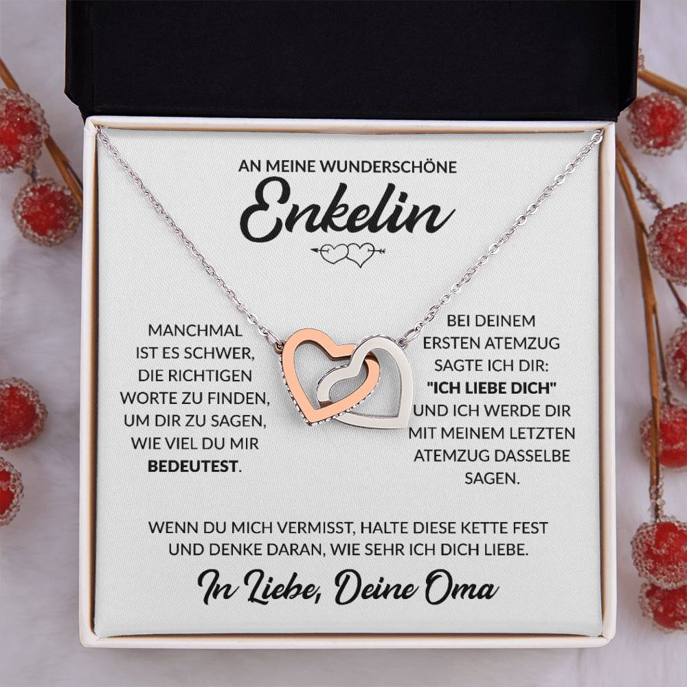 Enkelin Geschenk von Oma - Herzenkette