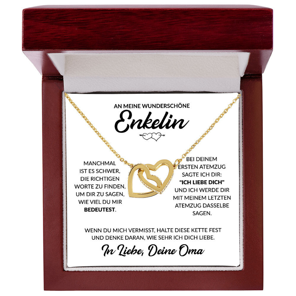 Enkelin Geschenk von Oma - Herzenkette