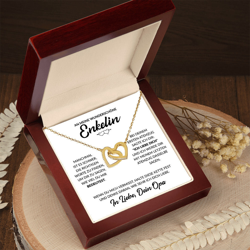 Enkelin Geschenk von Opa - Herzenkette