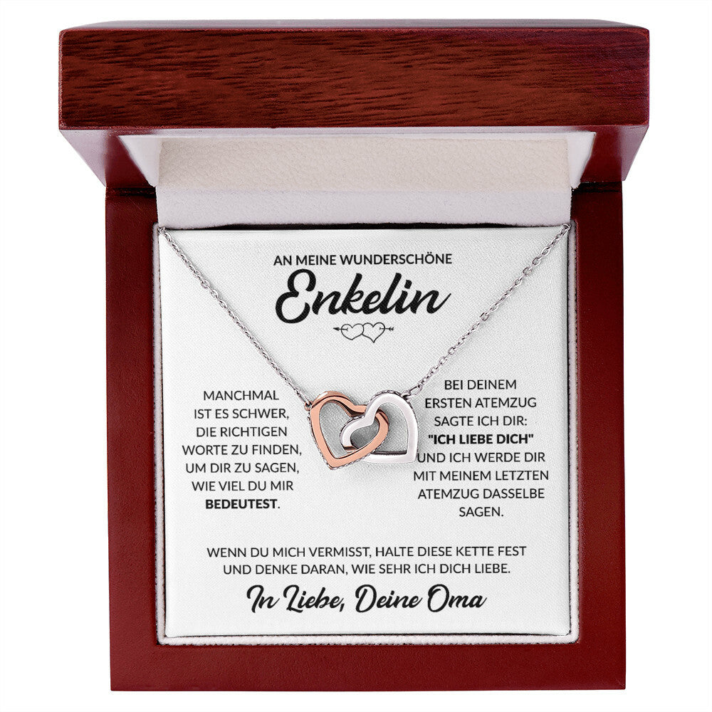 Enkelin Geschenk von Oma - Herzenkette