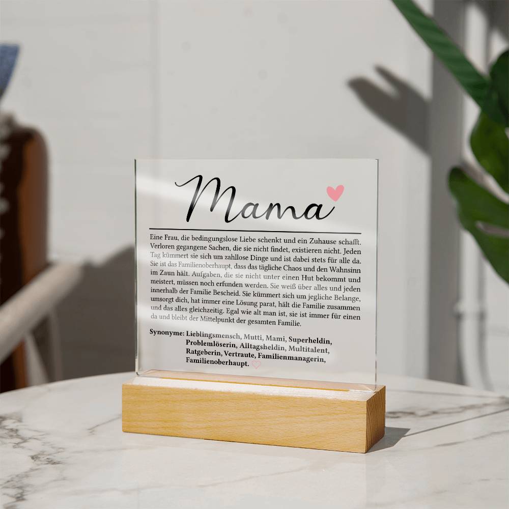 Mama Definition | Acrylplatte