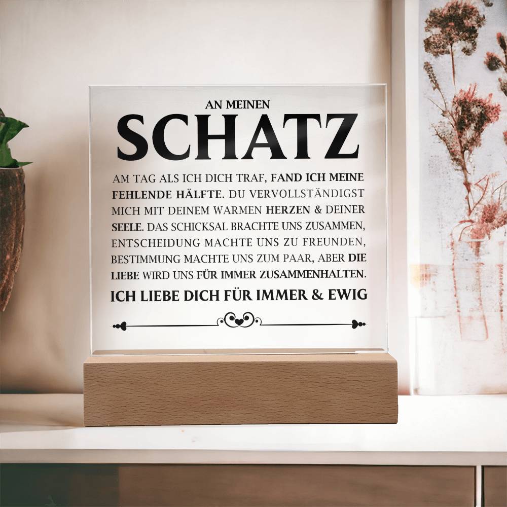 An meinen Schatz | Acrylplatte