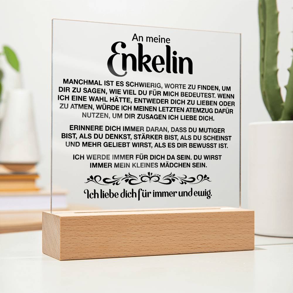 An meine Enkelin | Acrylplatte