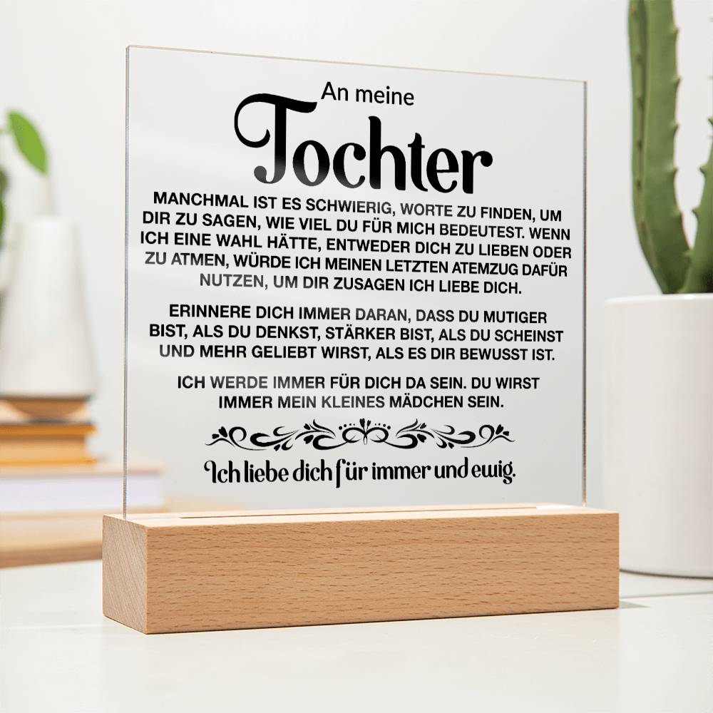 An meine Tochter | Acrylplatte