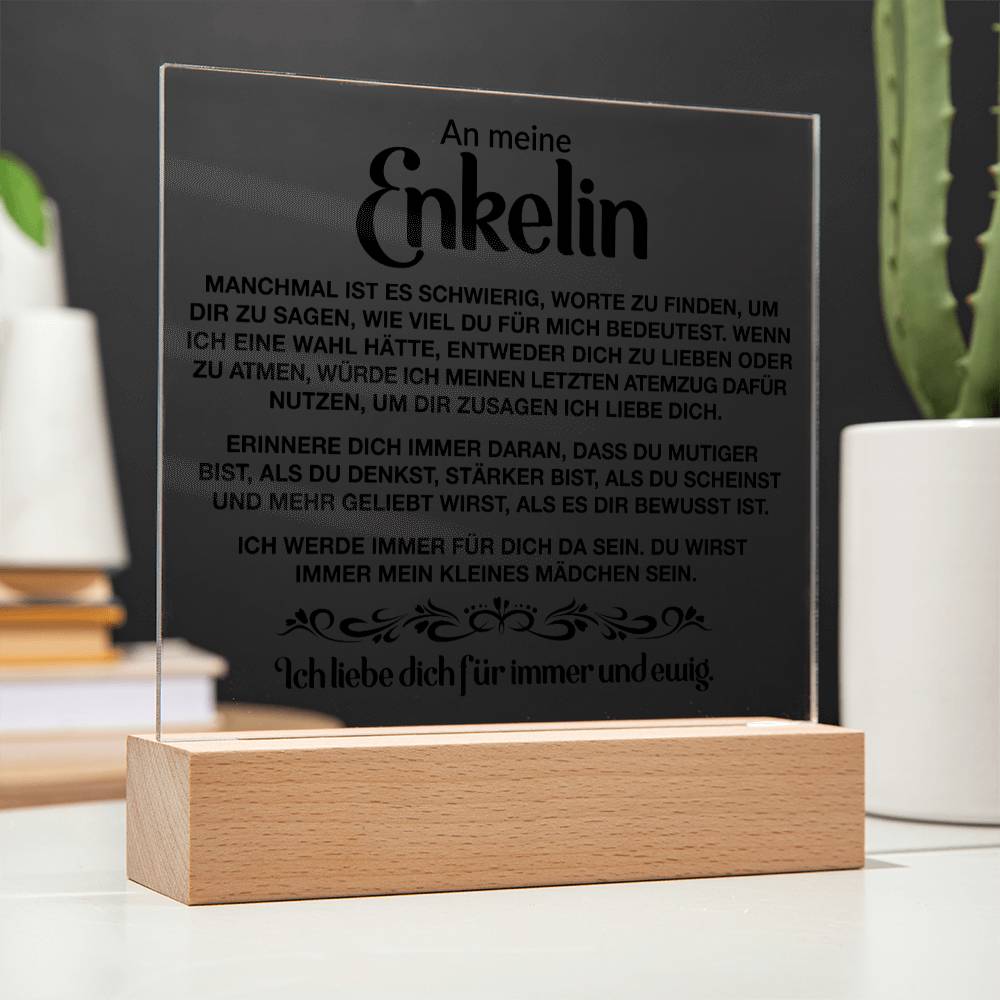 An meine Enkelin | Acrylplatte