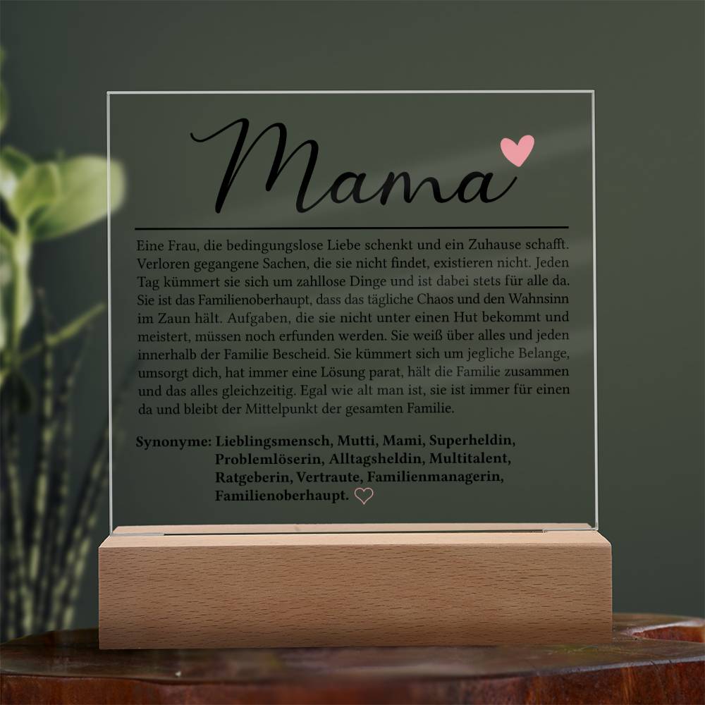 Mama Definition | Acrylplatte