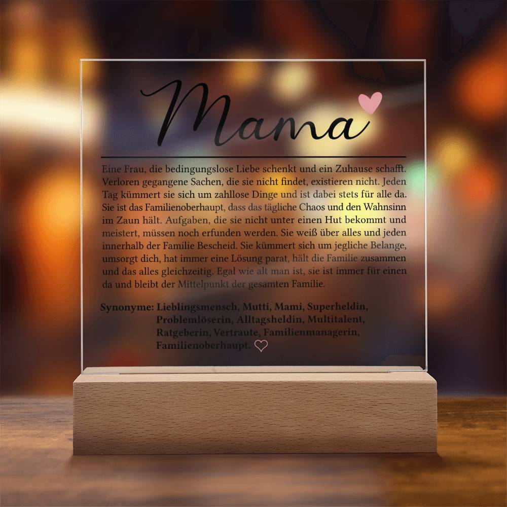 Mama Definition | Acrylplatte