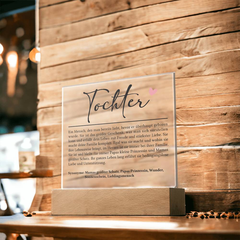 Tochter Definition | Acrylplatte