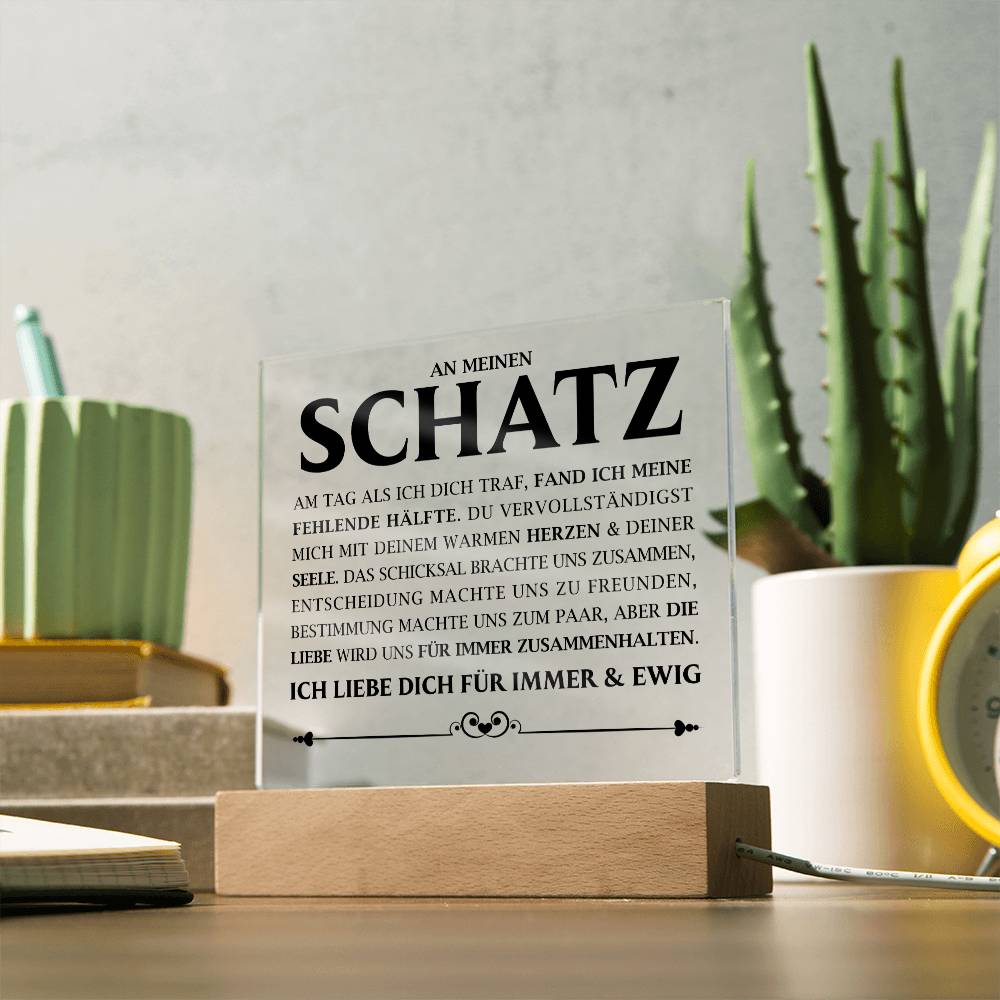An meinen Schatz | Acrylplatte