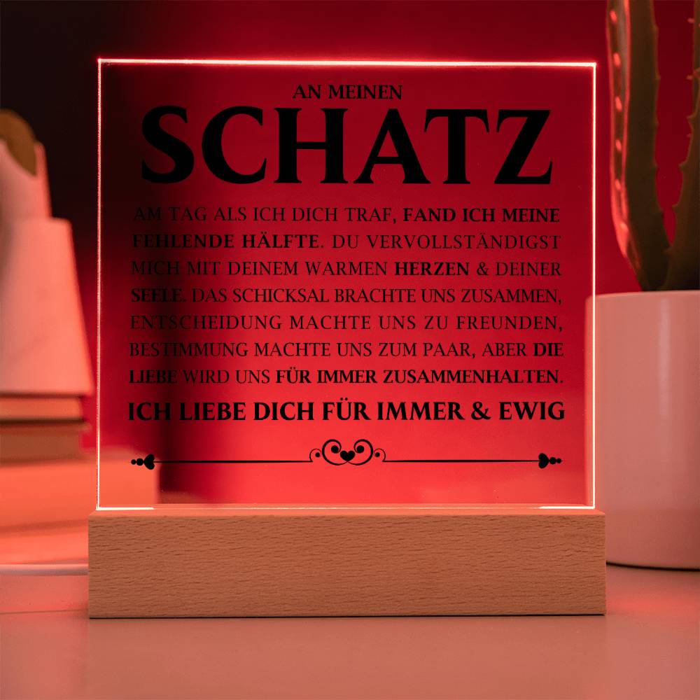 An meinen Schatz | Acrylplatte