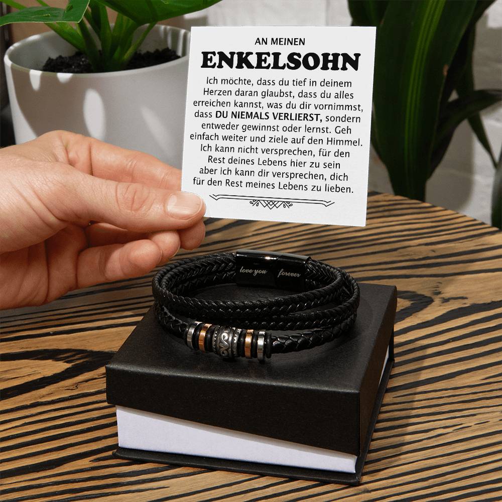 An meinen Enkelsohn "Du Niemals Verlierst" - Armband