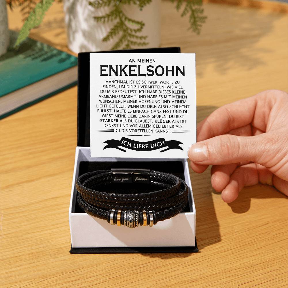 An meinen Enkelsohn "Stärker, Klüger, Geliebter" - Armband