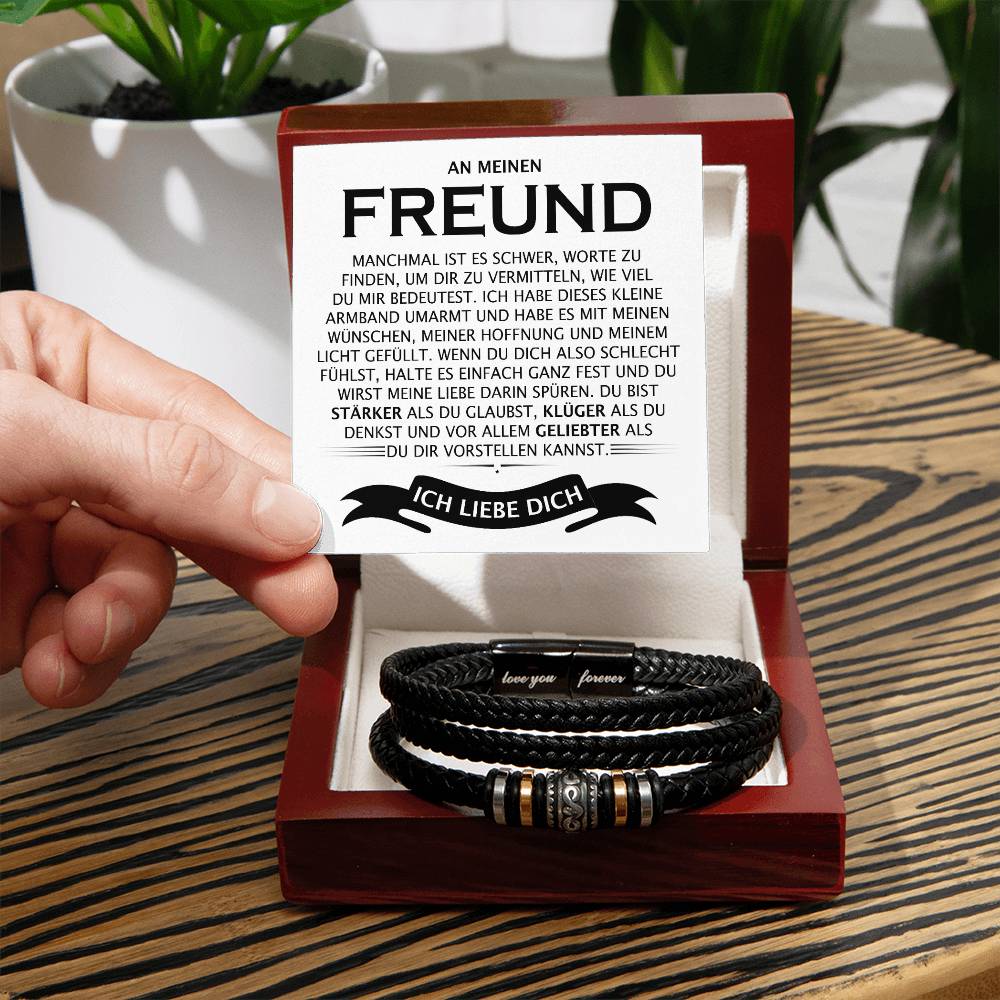 An meinen Freund - "STÄRKER, KLÜGER, GELIEBTER" - Armband