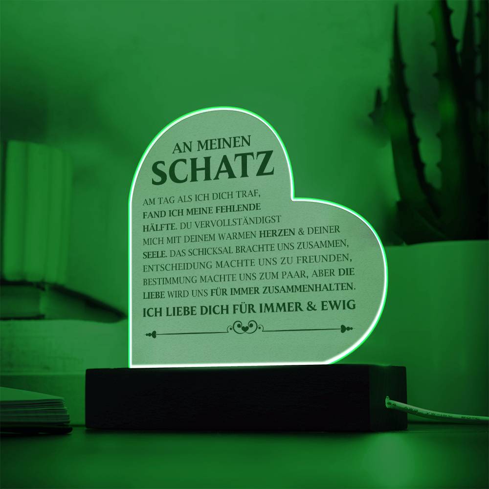 An meinen Schatz - Acryl-Herz