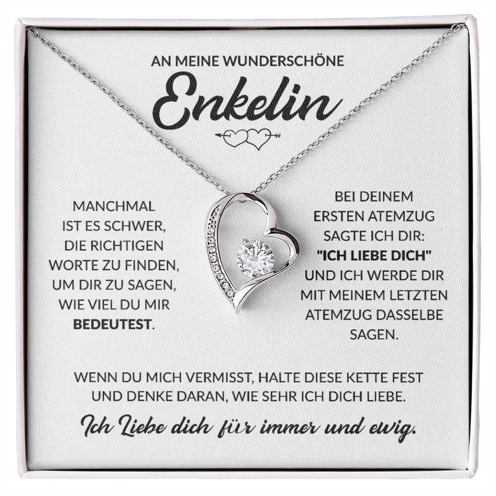 An meine wunderschöne Enkelin - Herzkette