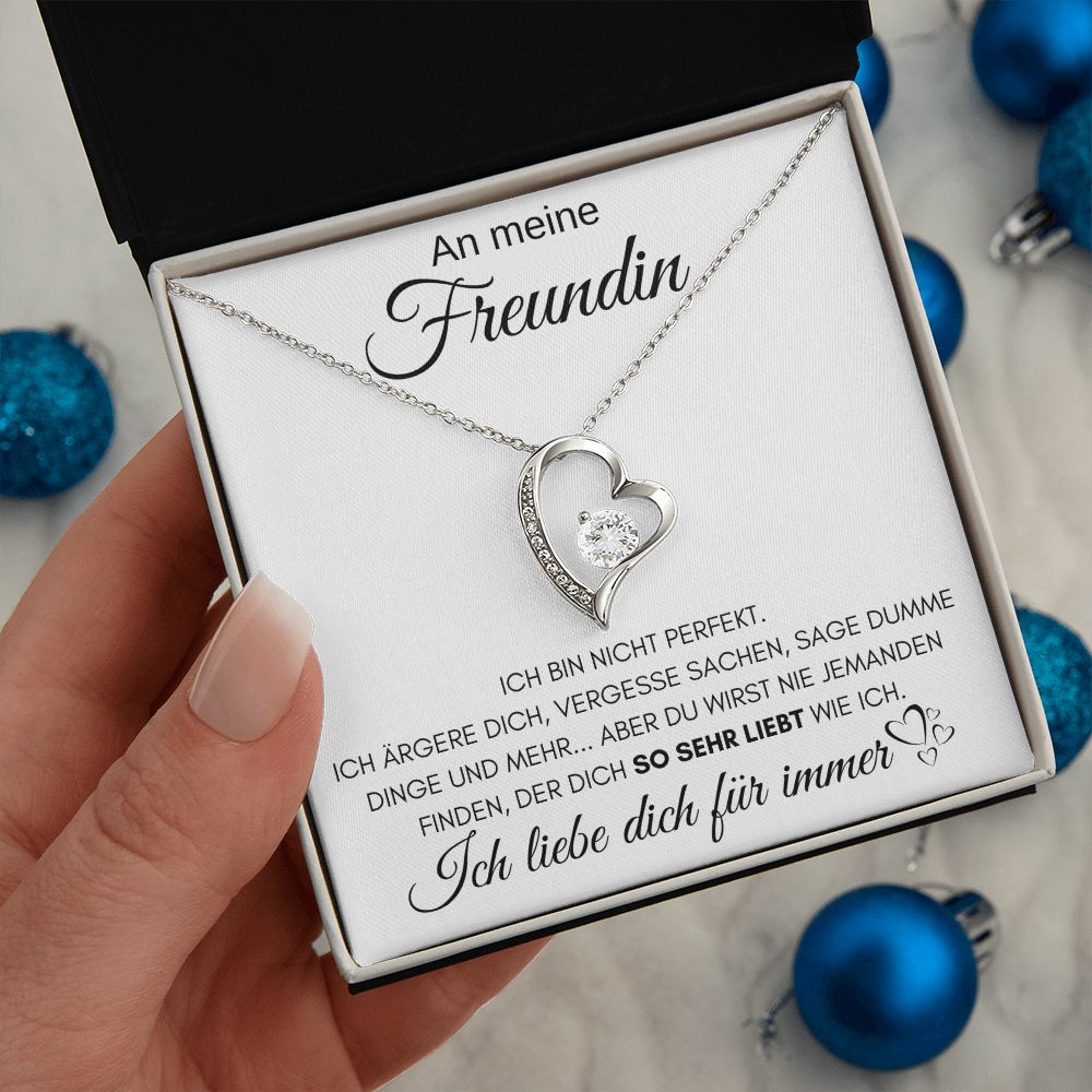 An meine Freundin "Ich liebe dich für immer" - Luxus Halskette