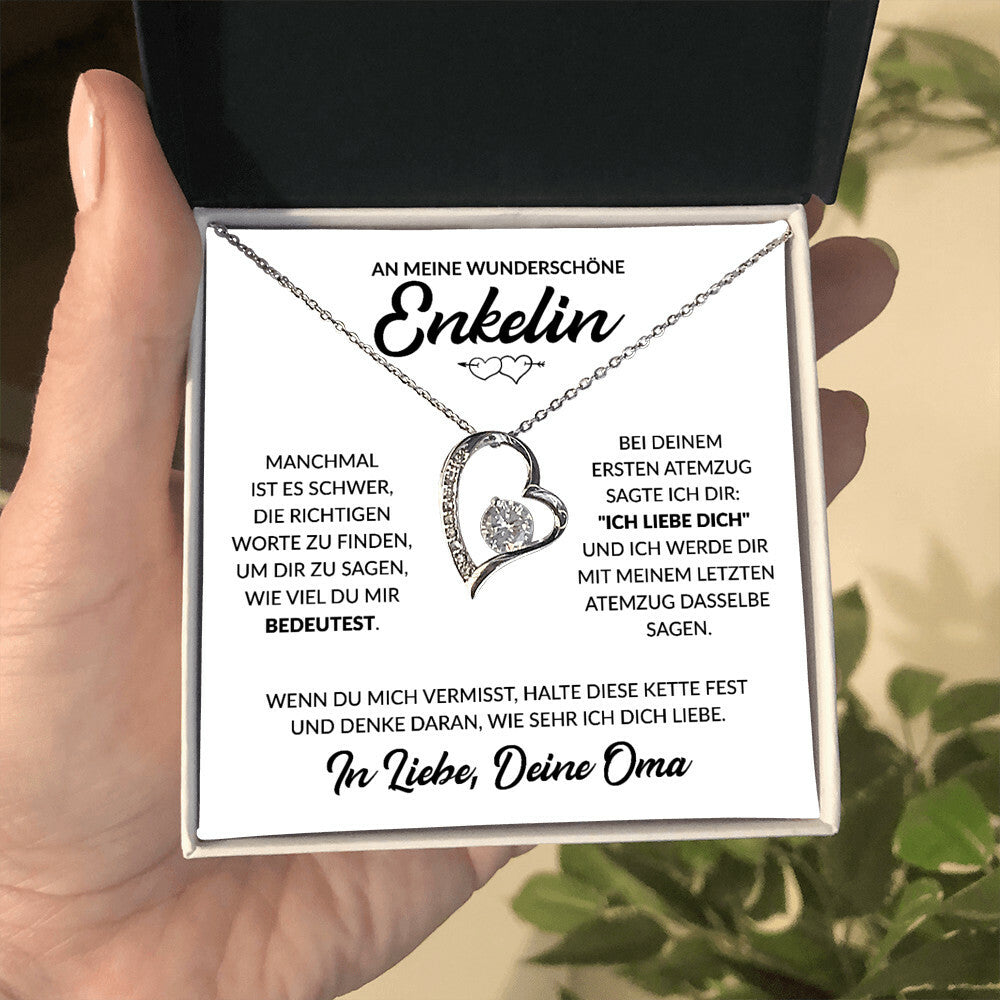 Enkelin Geschenk von Oma - Herzkette