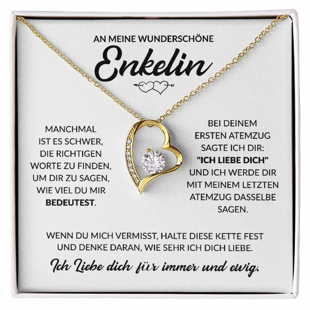 An meine wunderschöne Enkelin - Herzkette