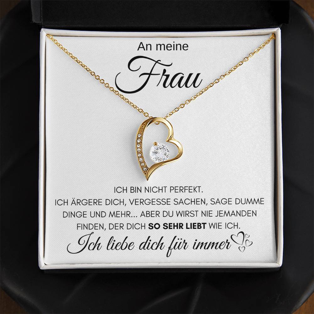 An meine Frau "Ich liebe dich für immer" - Luxus Halskette