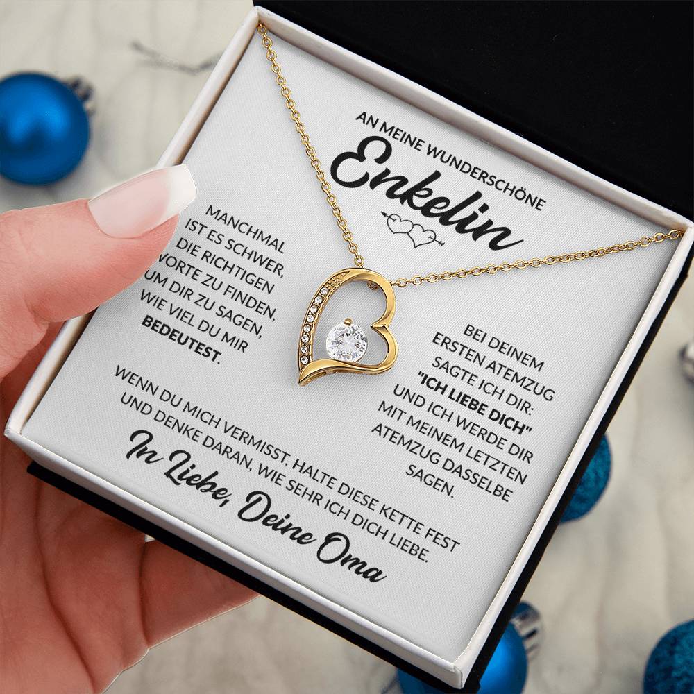 Enkelin Geschenk von Oma - Herzkette