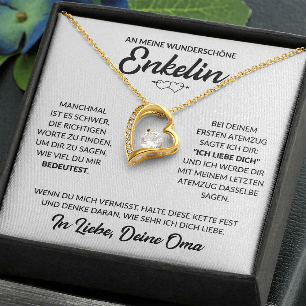 Enkelin Geschenk von Oma - Herzkette
