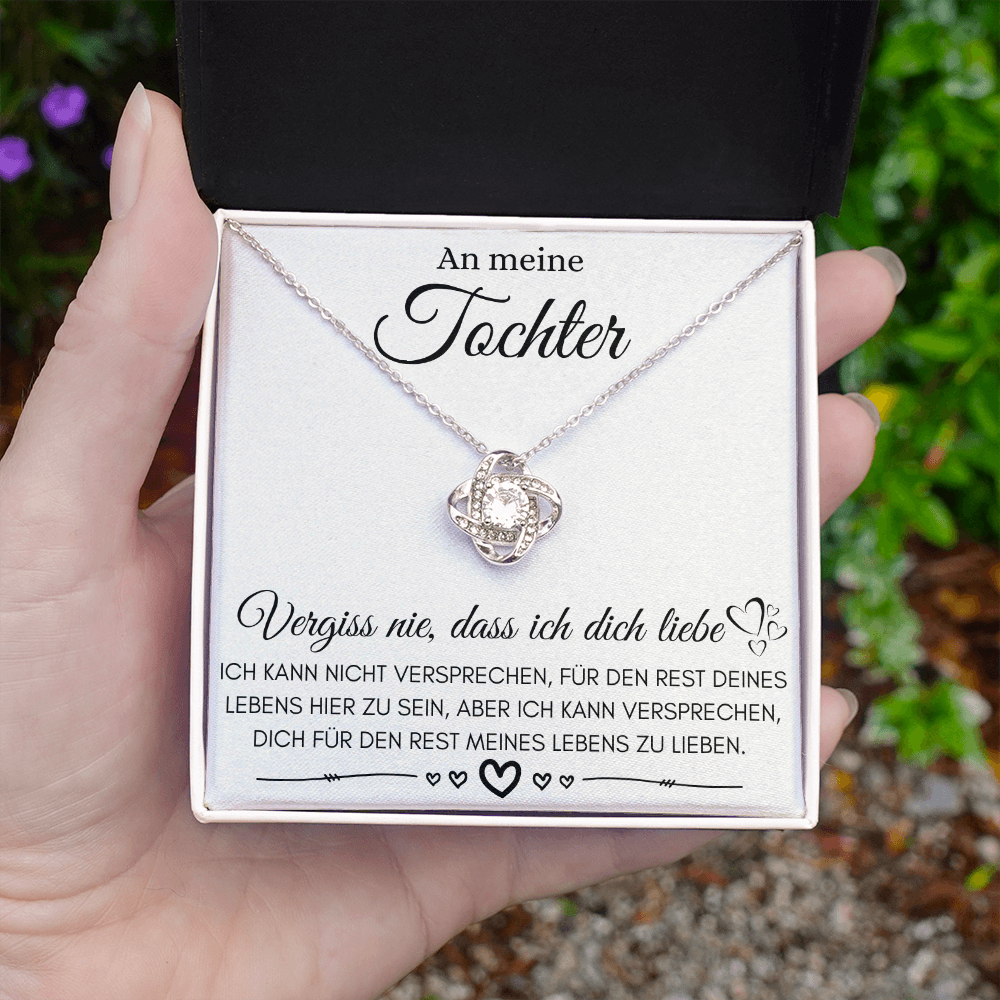 14K Weißgold Halskette - Für den Rest meines Lebens