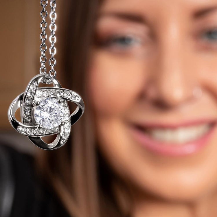 14K Weißgold Halskette - Für den Rest meines Lebens