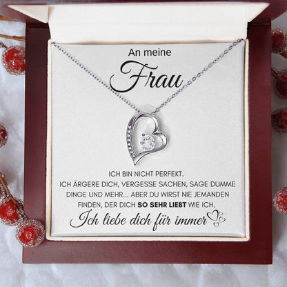 An meine Frau "Ich liebe dich für immer" - Luxus Halskette